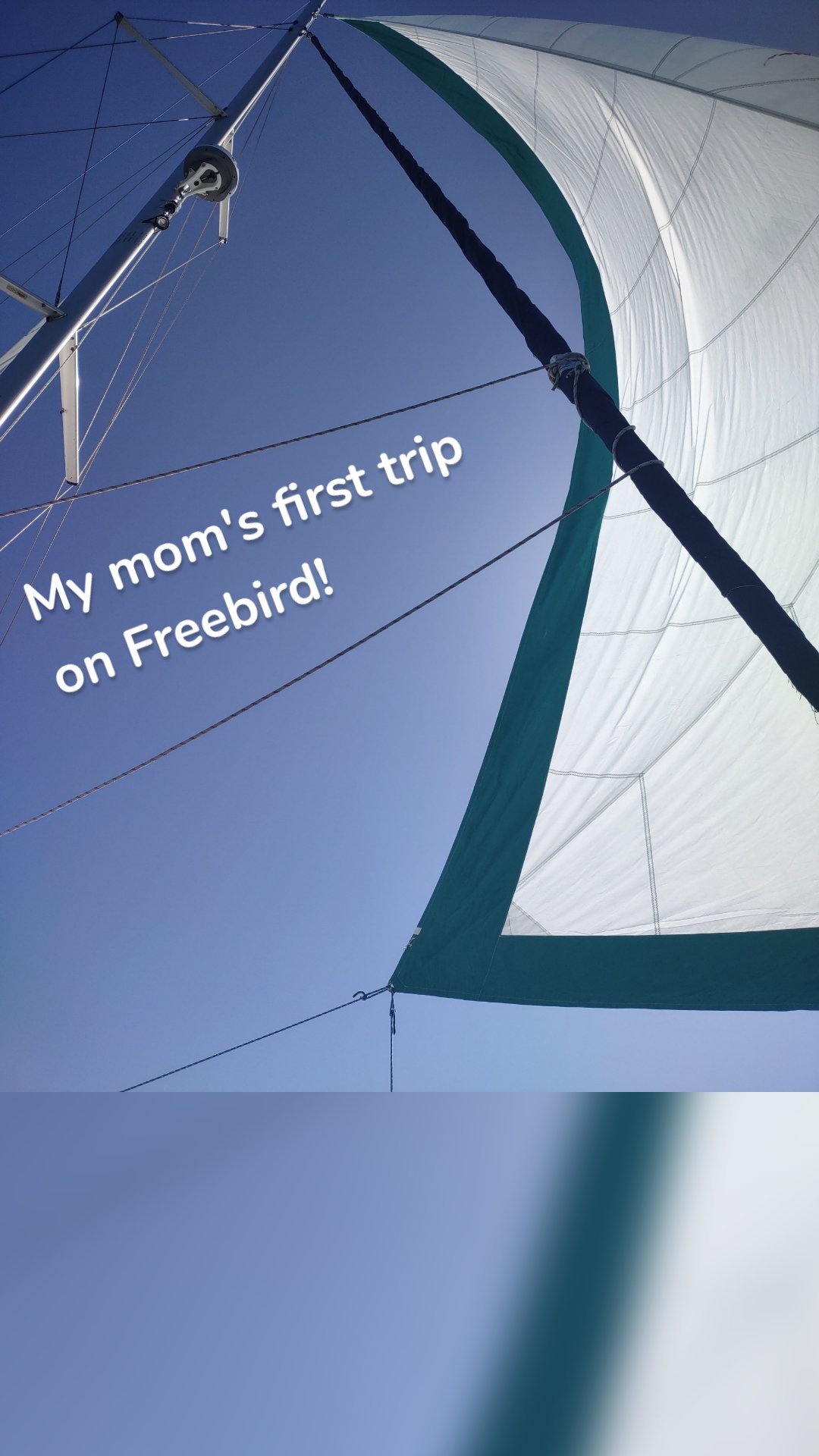 My mom's first trip 
on Freebird!